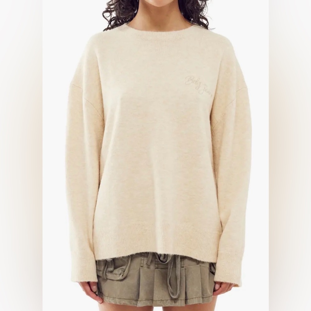 NWT Women’s BDG Urban Outfitters Crewneck Sweater In‎ Ivory Size Large MSRP $64